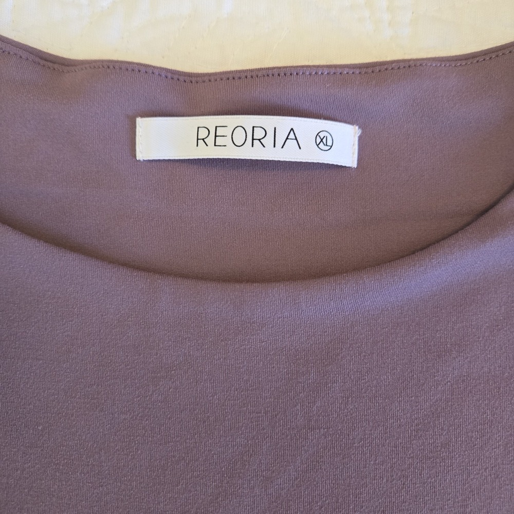 REORIA Sleeveless High Neck Double Lined Casual Basic Tank Plum XL - Picture 2 of 10